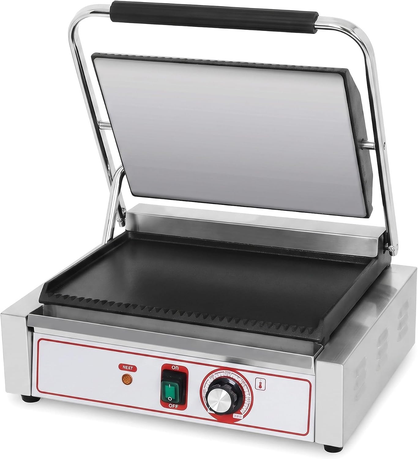 Commercial Panini Grill Flat Press Sandwich Maker Industrial Panini Machine Single Grill Big (Standard Panini Press Grill)