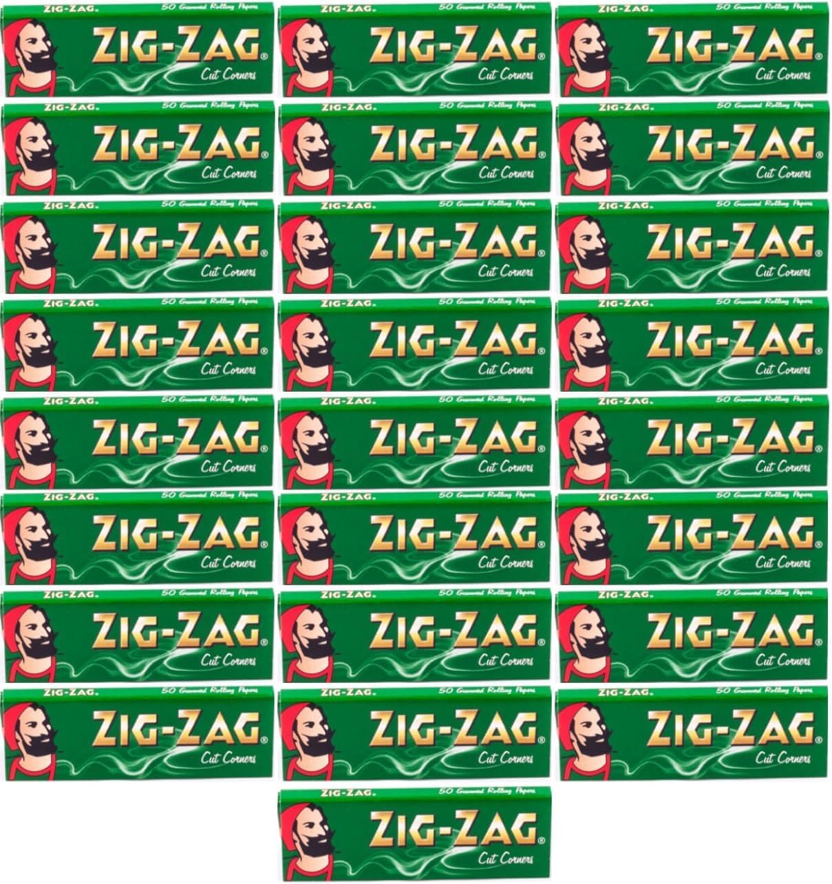 Zig Zag Rolling Papers Green Pack of 25 Booklets (25 Booklets)