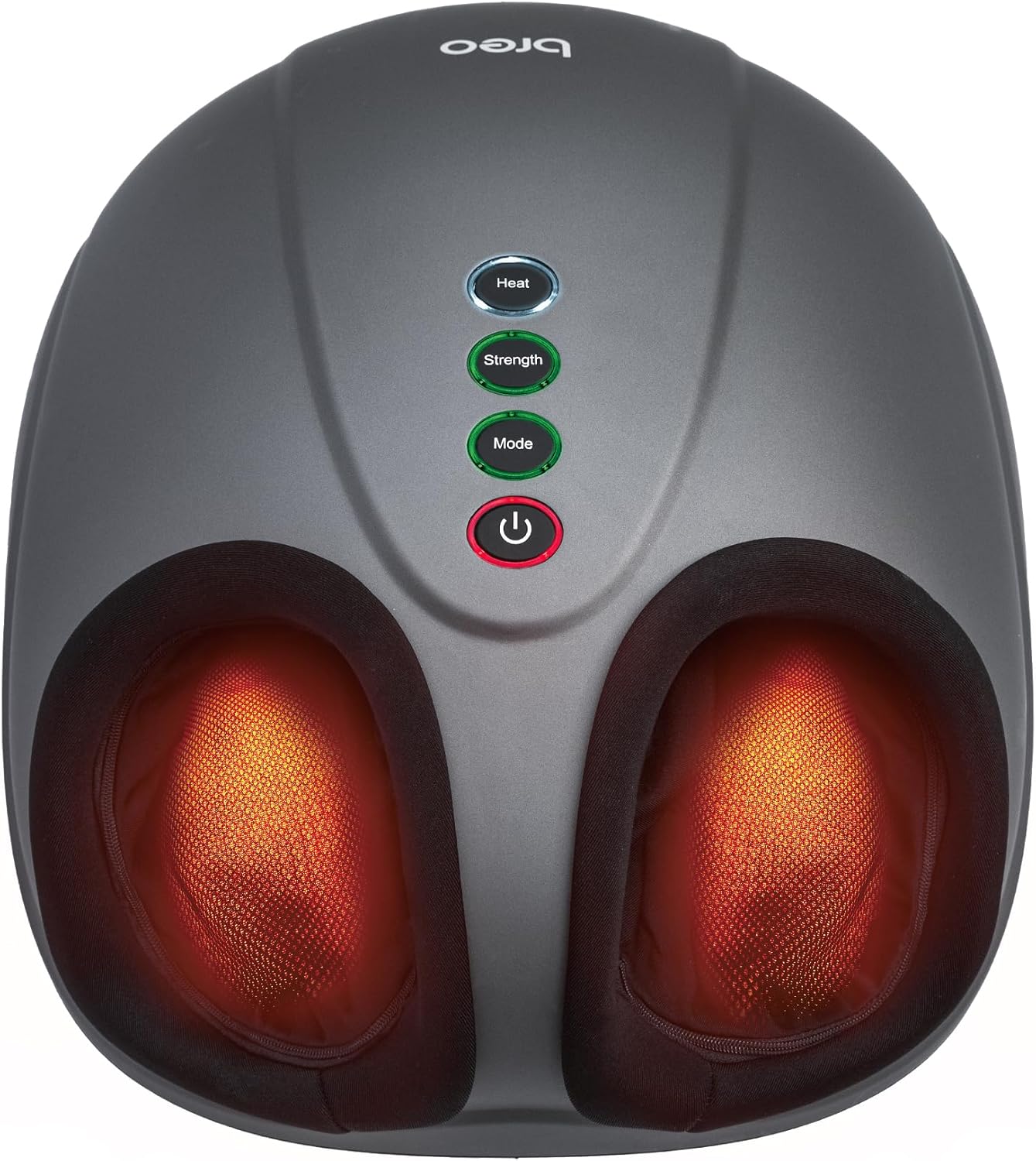 Breo Foot Massager Machine with Heat, Deep Kneading, Air Compression, Rolling Massage for Tired Feet and Plantar Fasciitis, Fits up to EU Feet Size 46