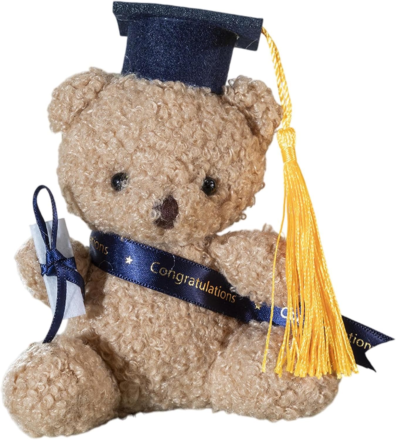 Graduation Ted-dy Bear 2025 - Graduation Bear Gift Plush | 5.1 Inch Stuffed Doll With Hat And Diploma | Ted-dy | Souvenir, Animal Desktop Ornament For Kindergarten, Sch
