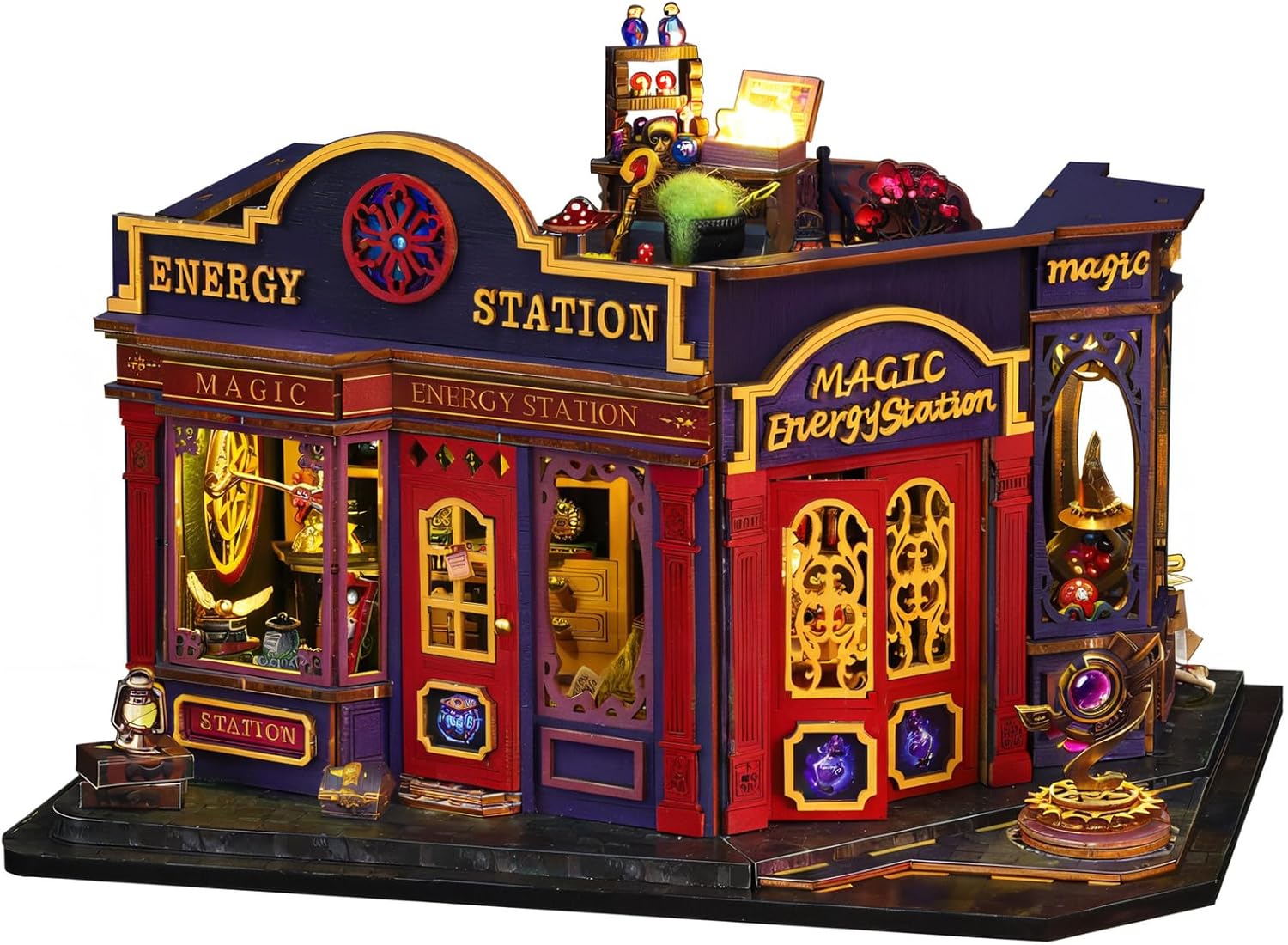 Magical Miniature House Kit for Adults - DIY Dollhouse with LED Lights and Music Box, Fantasy Model Building Set for Relaxing Hobbies, Home Decor, Gifts & Crafting Fun
