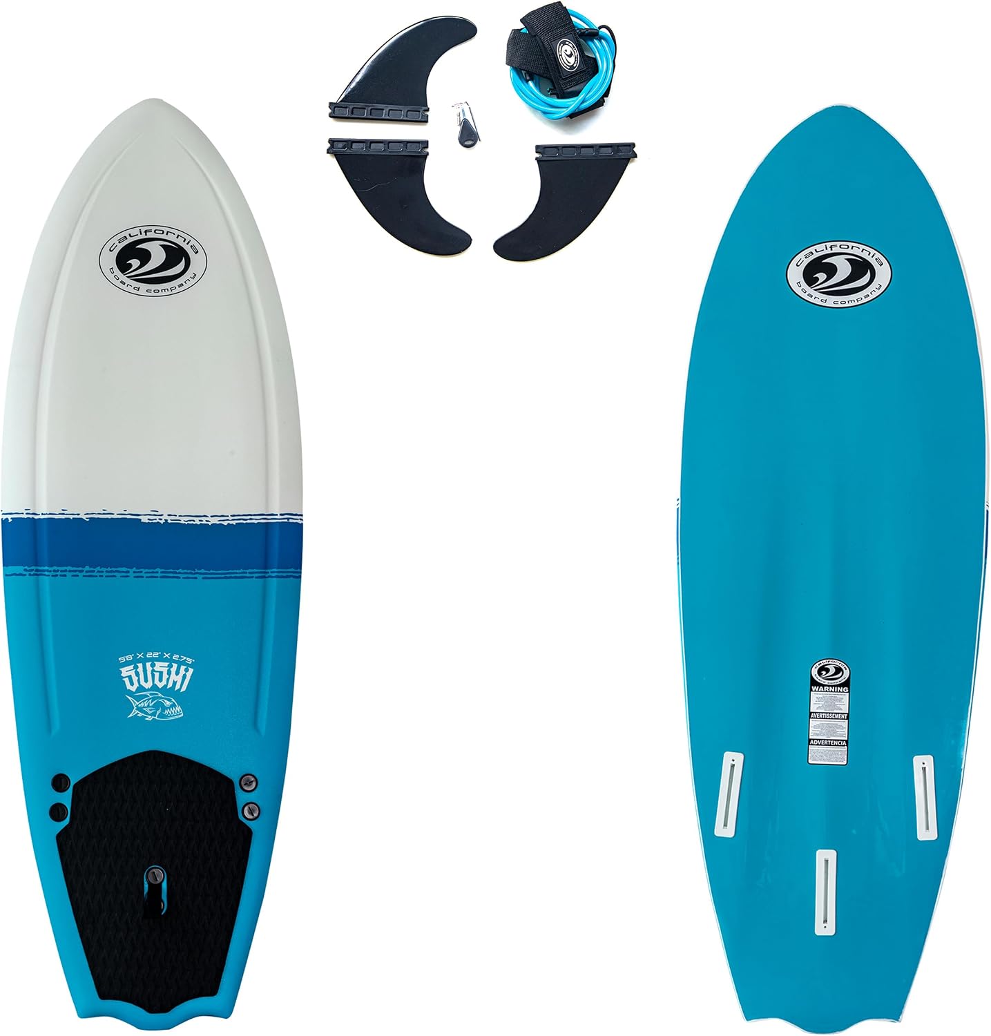 California Board Company CBC Surfboard, 5-Feet x 8-Inch, Assorted
