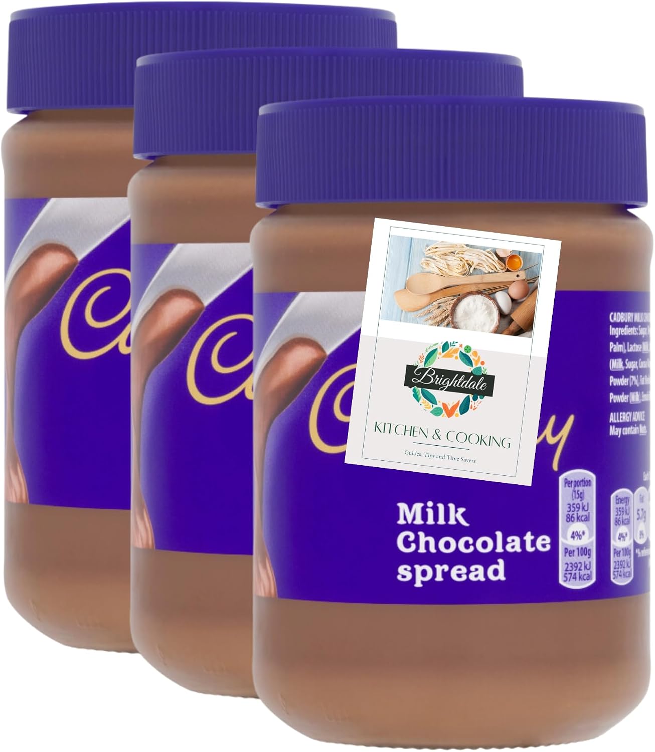 Chocolate Spread Bundle with Milk Chocolate Spread 400g 3 Pack + Brightdale Kitchen Booklet