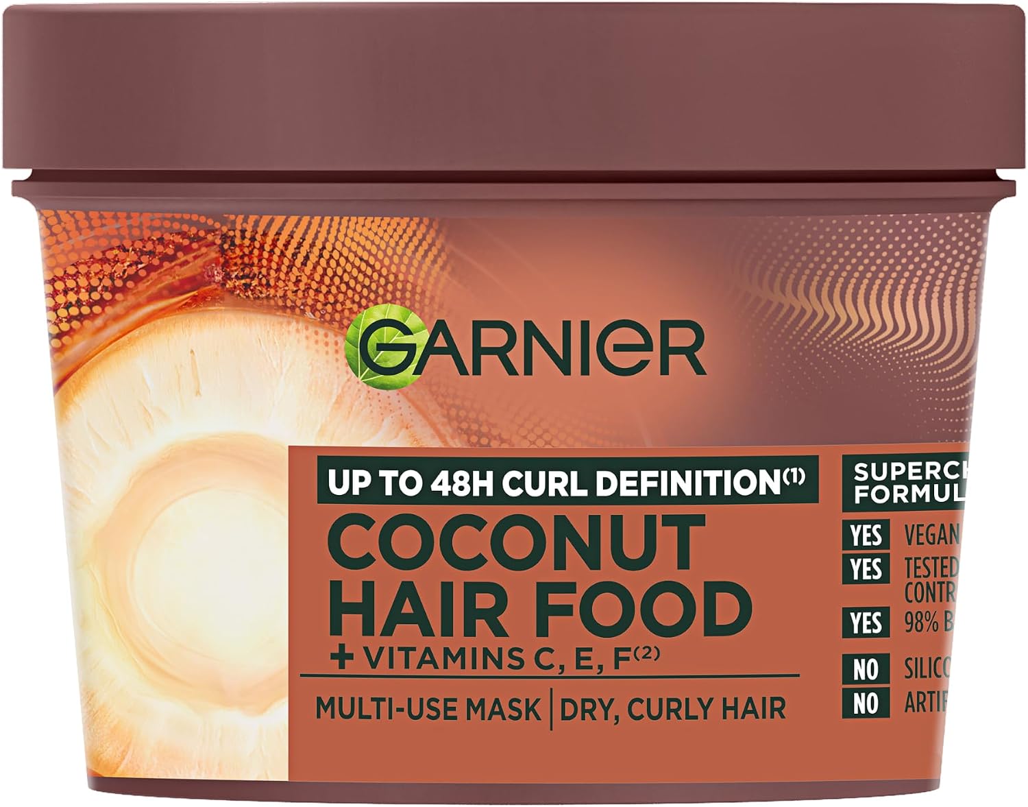 Garnier Hair Food Multi-use, 3-in-1 Hair Treatment Mask, Coconut, 400ml