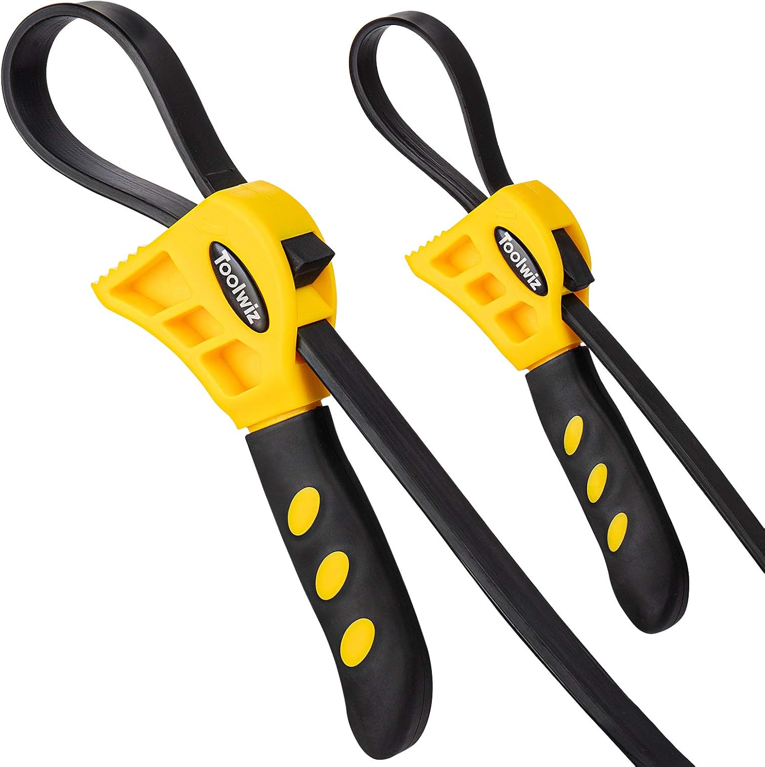 Toolwiz Rubber Strap Wrench Set for Pipes Below 6" (150mm) & 4" (100mm) – Reinforced Adjustable Wrench for Plumbing, Jar Opening, and Light DIY Tasks