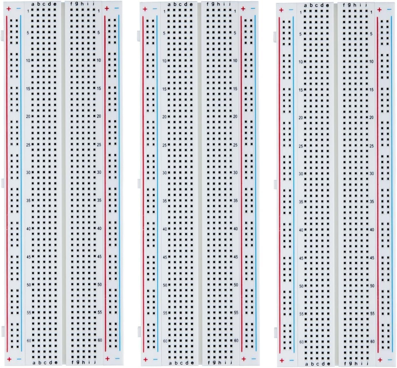 ELEGOO 3pcs Breadboard 830 Point Solderless Prototype PCB Board Kit for Arduino Proto Shield Distribution Connecting Blocks