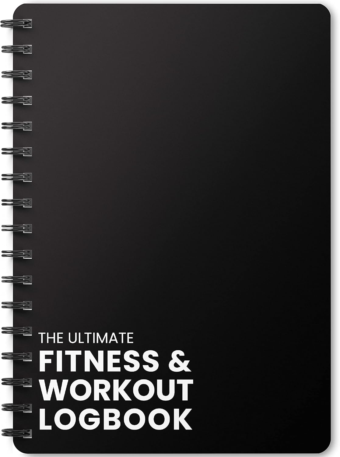 Ultimate Gym Workout Log Book, 100 Page - XL A5 Exercise, Fitness and Training Planner & Gym Journal - Set Goals & Track Progress - for Men and Women (Black)