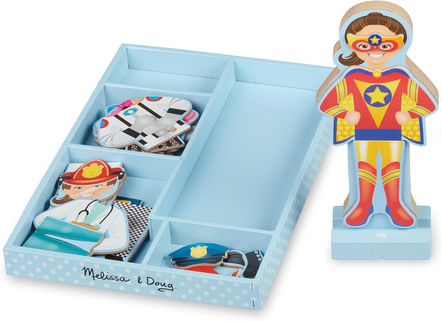 Melissa & Doug 15164 Magnetic Pretend Play - Julia | Pretend Play Toy | Cognitive Skills | 3+ | Gift for Boy or Girl, Multicolor, 29.72 cm*3.05 cm*21.59 cm