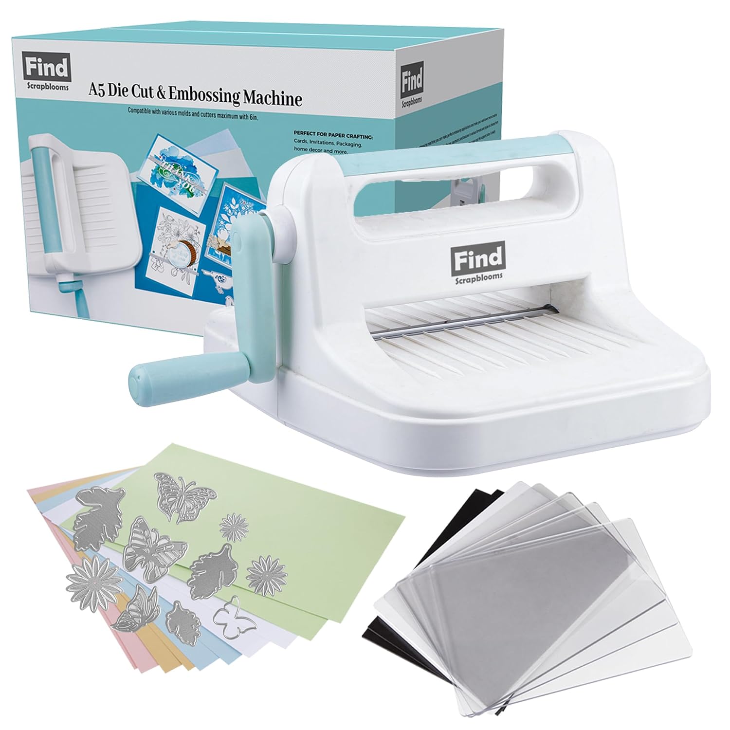 Manual Die Cutting Machine,Embossing Machine for Card Making Crafting, 6" Opening(Gift Box)
