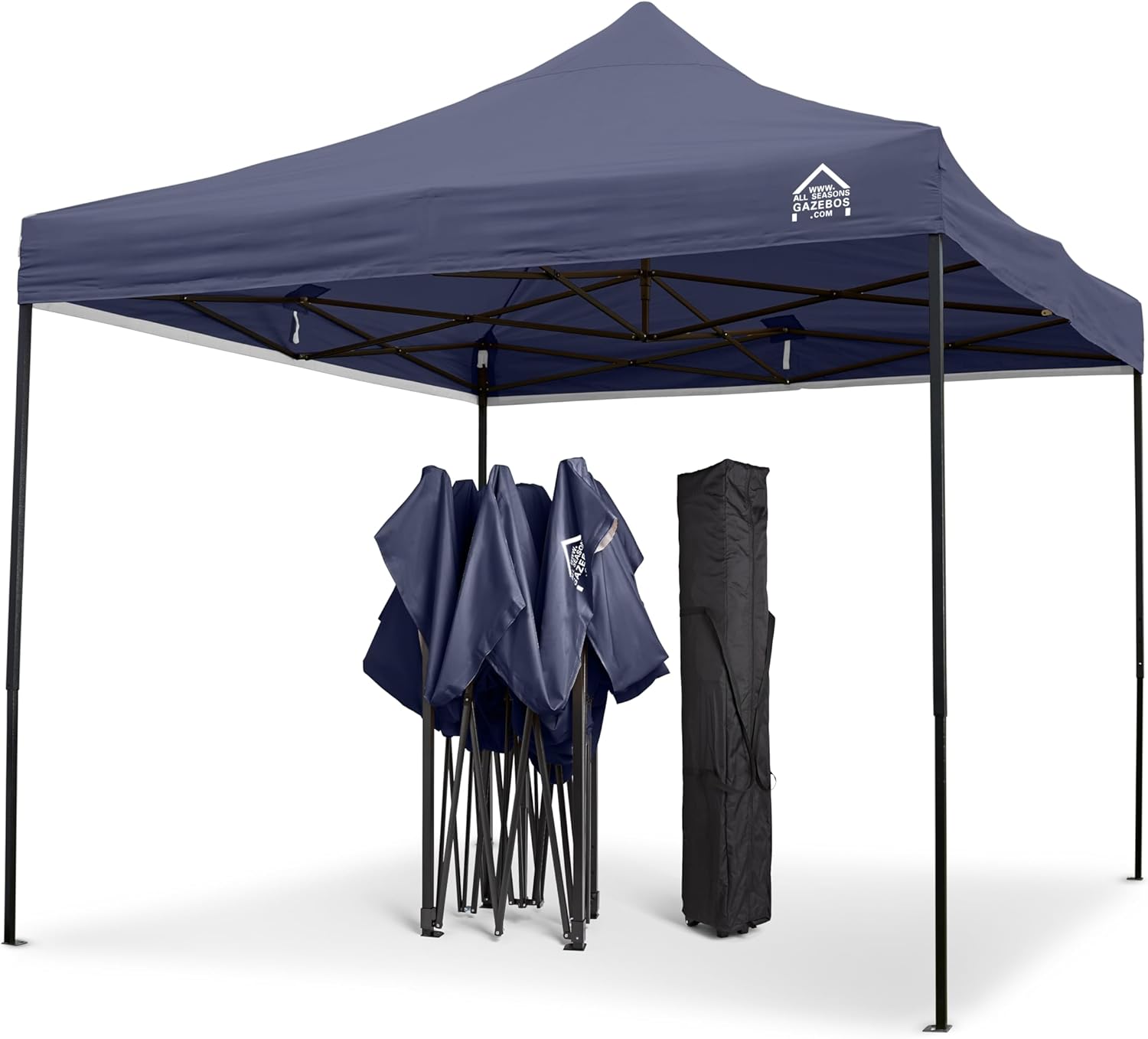 All Seasons Gazebos 3x3m Heavy Duty Fully Waterproof Pop up Gazebo With Accessory Pack - Navy Blue