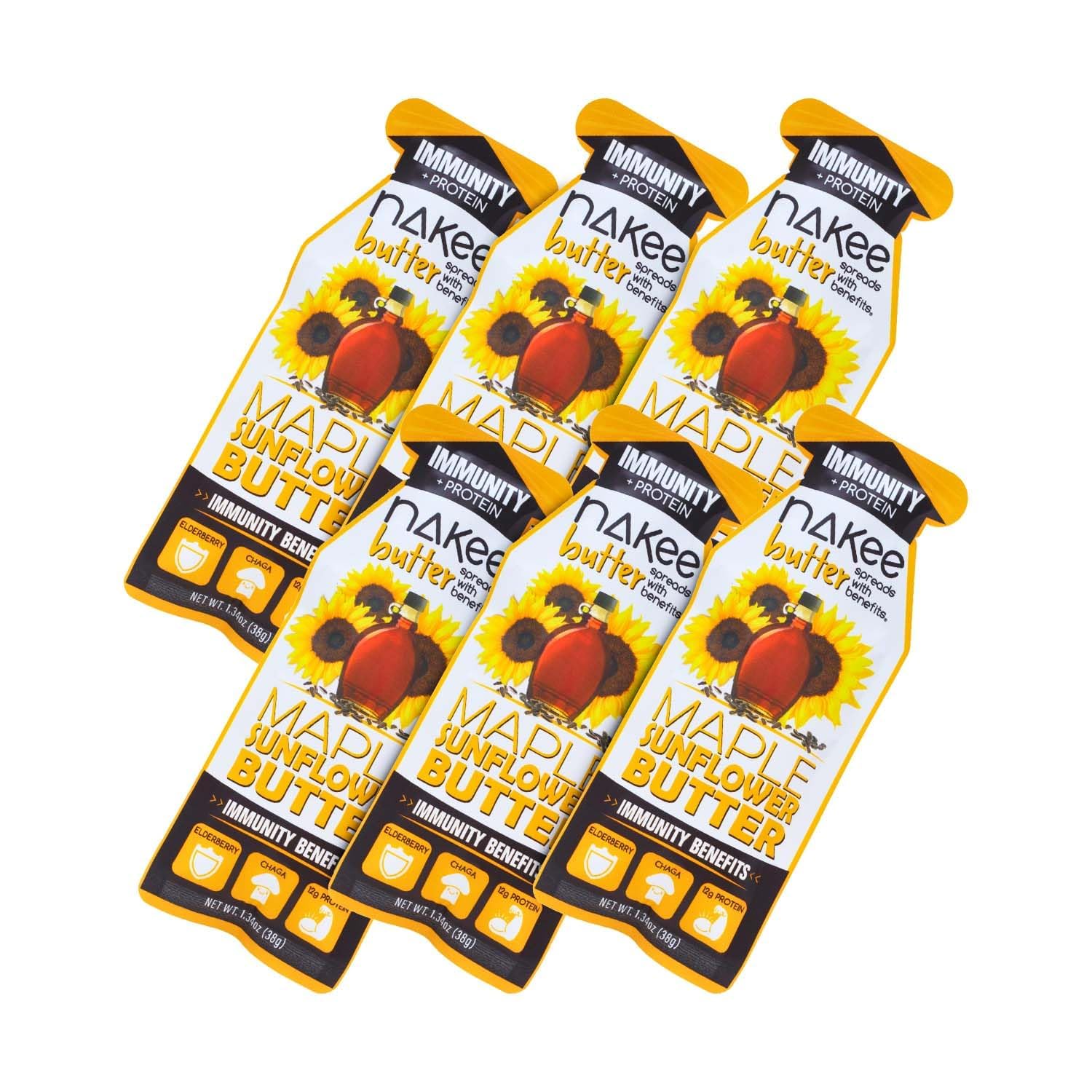 Nakee Butter Immunity Maple Sunflower Seed Butter 6 Packs