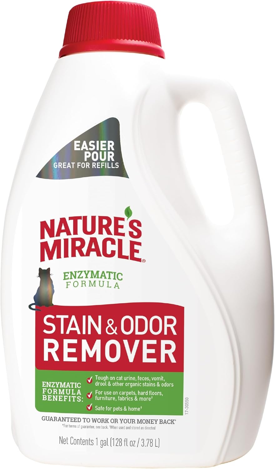 Nature’s Miracle Cat Stain & Odor Remover, Enzymatic Cleaner, 1 gal