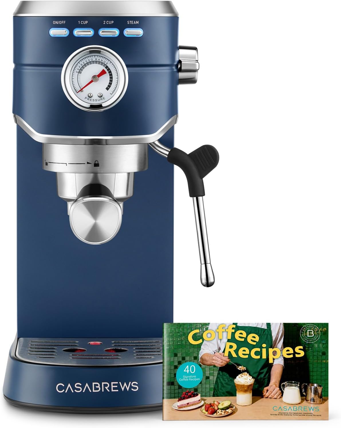 CASABREWS CM5418 Compact Espresso Machine with Milk Frothing Steam Wand