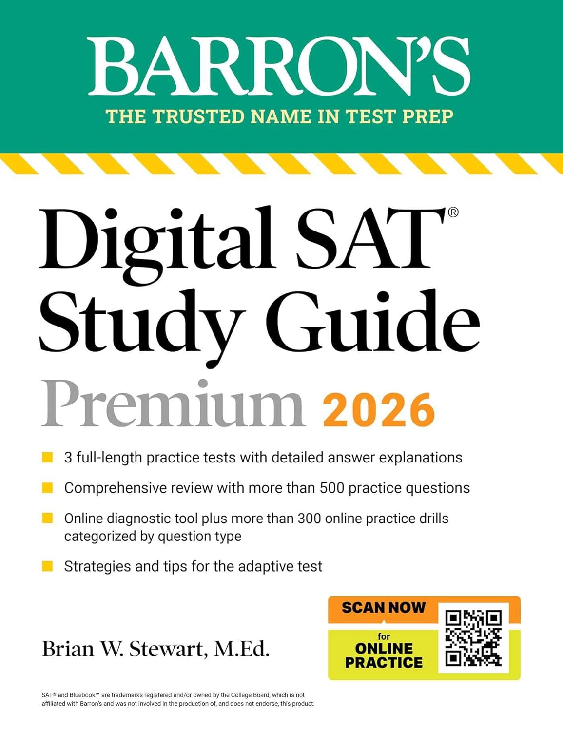 Digital SAT Study Guide Premium, 2026: 3 Practice Tests + Comprehensive Review + Online Practice (Barron's SAT Prep)