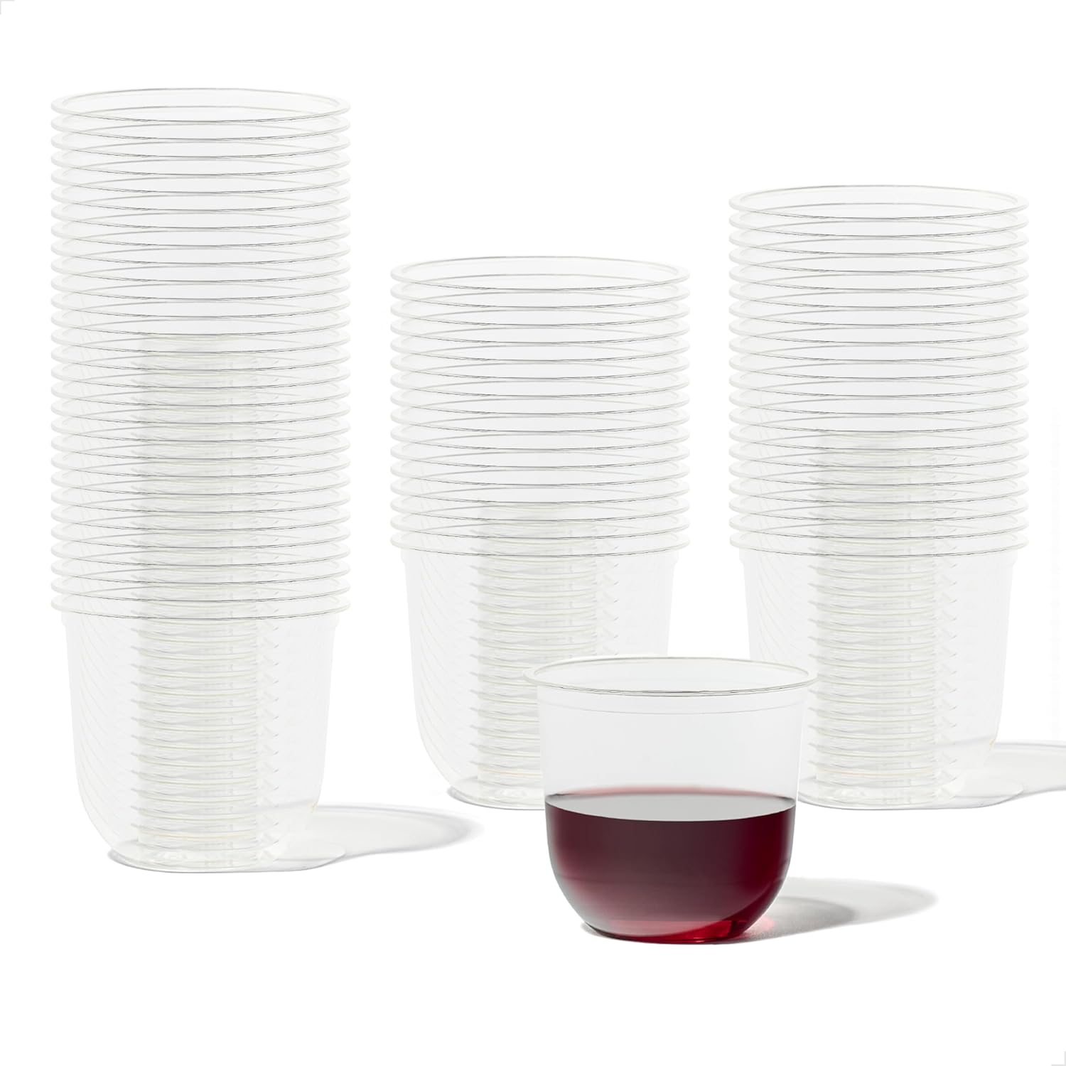 TOSSWARE NATURAL Arc - Plant Based Clear Cold Cups 12 oz - Plastic Alternative for Parties, Bachelorettes, Weddings - Recyclable - Set of 50