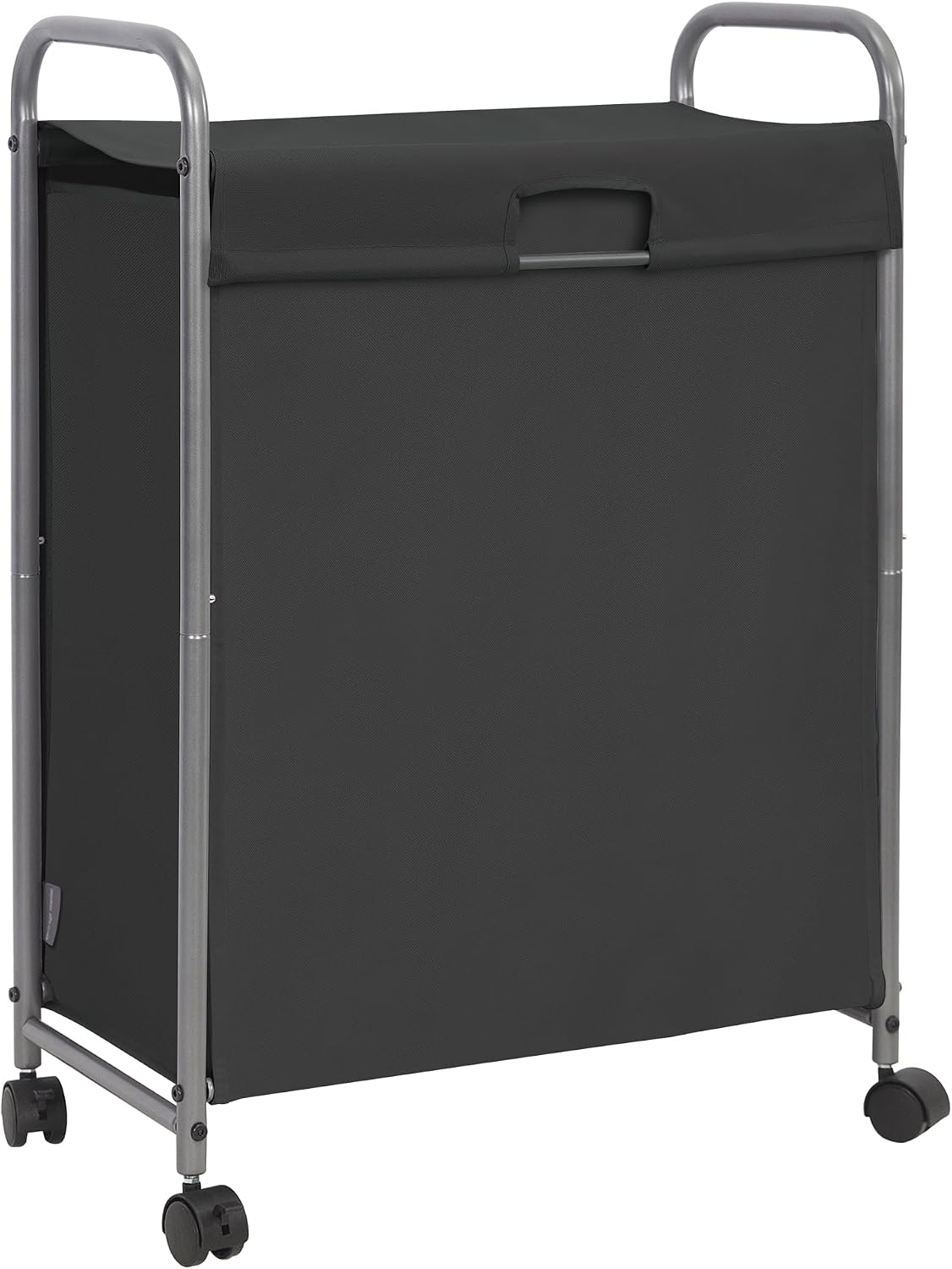 STORAGE MANIAC Rolling Laundry Hamper with Lid, 85 L Laundry Sorter with Wheels, Laundry Basket, 2 Loads Dirty Clothes Hamper, Laundry Organizer, Laundry Cart with Wheels for Small Space, Black