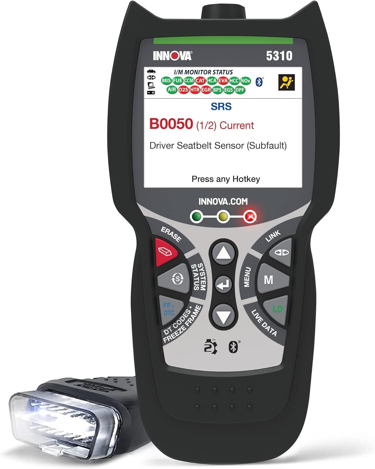 INNOVA 5310 OBD2 Scanner – ABS & SRS Code Reader, Check Engine Light Diagnostic Tool with Battery Test, Oil Reset, Live Data – Works with Most OBDII Vehicles 1996 & Newer