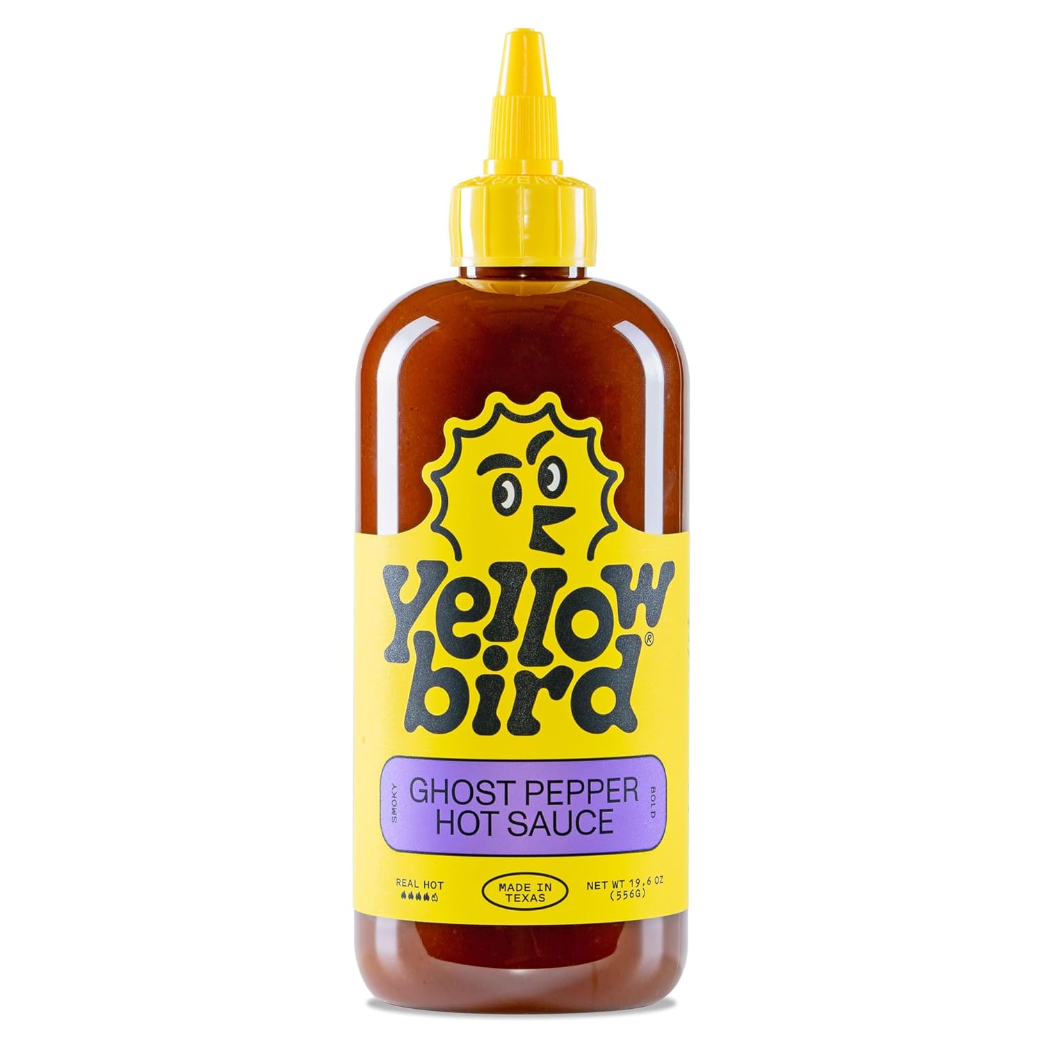 Yellowbird® Classic Ghost Pepper Hot Sauce 19.6 oz. Tabletop Size (Real Hot | 1 Bottle | Made in Texas)