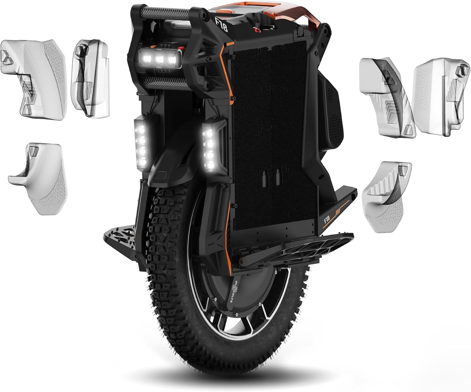 King Song F18 Electric Unicycle for Adults, 100mm Suspension EUC, 5000W Motor, Long Range All-Terrain Wheel for Off-Road & City Riding (UL2272)