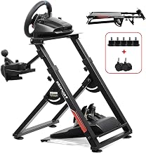 GTPLAYER Sim Racing Wheel Stand Simulator Cockpit Wheel Stand Racing Steering Shifter Mount fit for Logitech G25 G27 G29 G920 G923 Thrustmaster T330TS Gaming Stand Wheel Pedals NOT Included (Black)