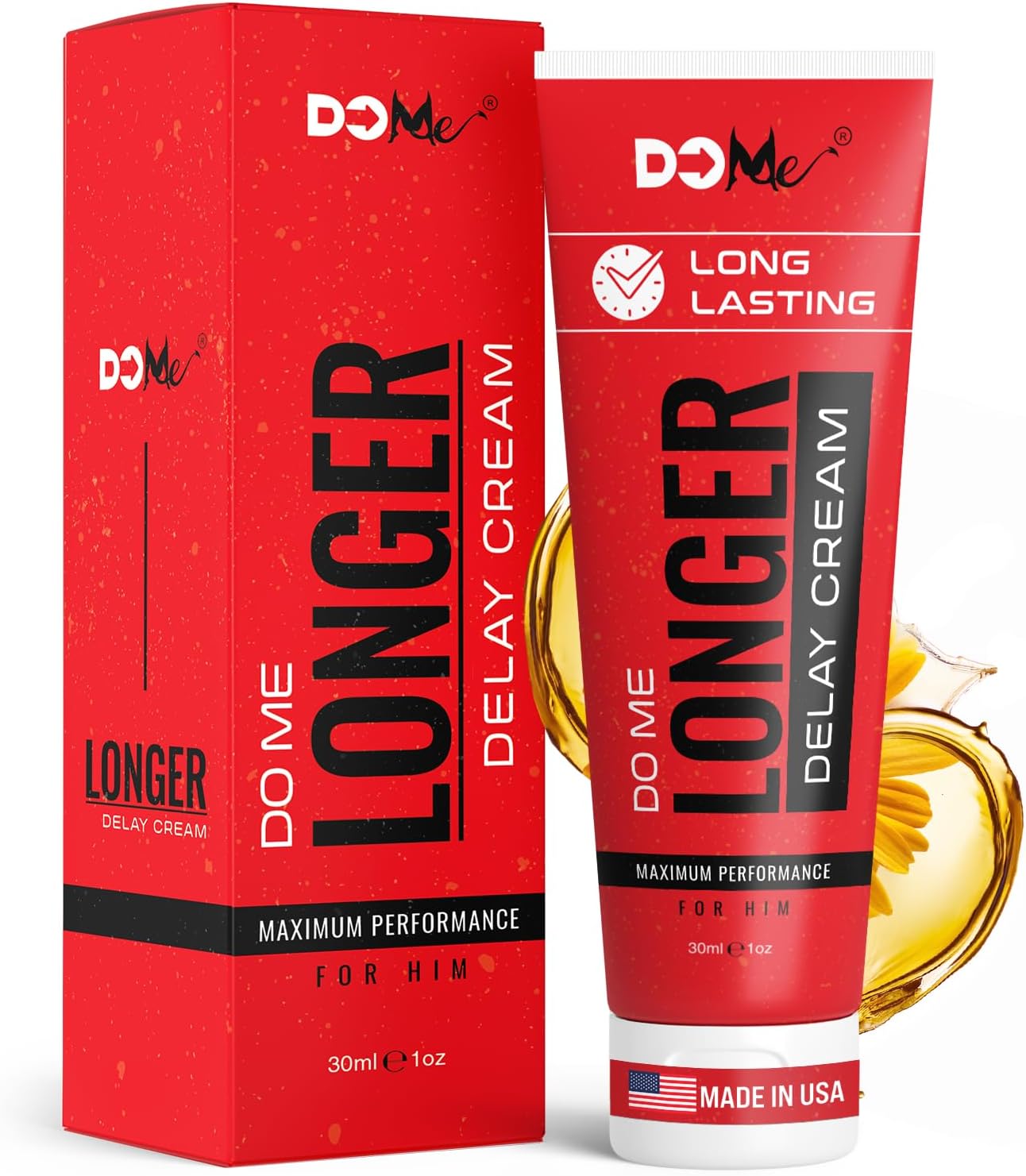 Delay Cream for Men - Numbing Formula for Climax Control to Last Longer in Bed, Non-Irritating, Desensitized Cream Safe for Condom Use - Retardantes para Caballeros for Better Endurance
