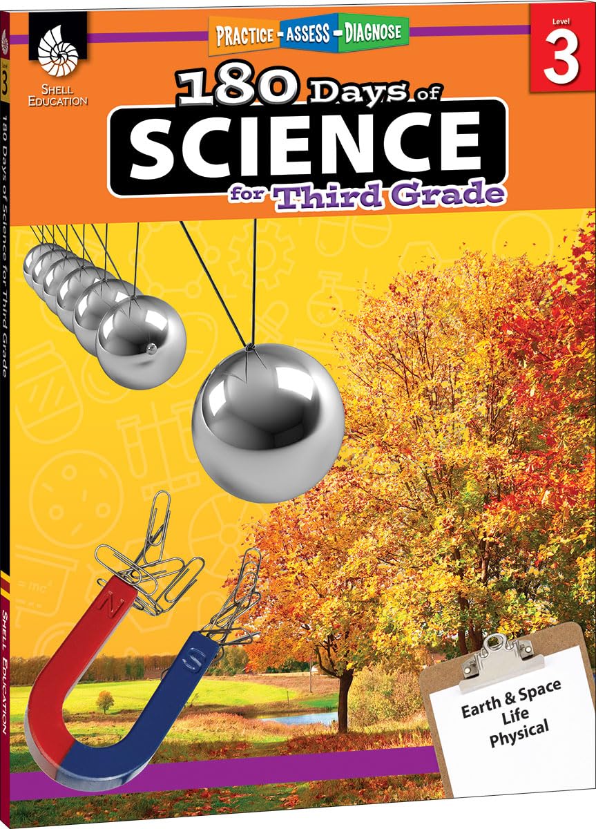 180 Days™: Science, Earth and Space Science for 3rd Grade Practice Workbook for Classroom and Home, Cool and Fun Practice Created by Teachers