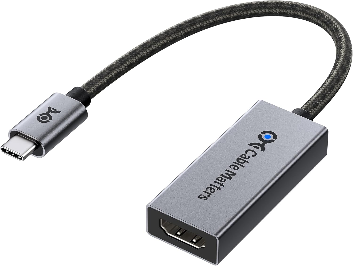 Cable Matters 48Gbps USB C to HDMI 2.1 Adapter, Supports 8K 60Hz / 4K 240Hz HDR, Thunderbolt 4 to HDMI2.1, HDMI 2.1 to USB C Adapter, Compatible with Thunderbolt 5 - Max Resolution on Mac is 4K@60Hz
