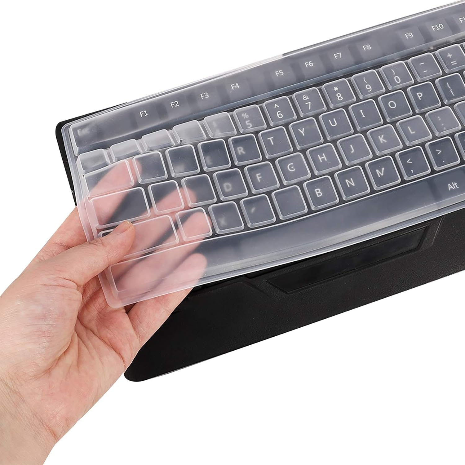 SUI-lim 2 Pack Keyboard Cover Protector Protective Silicone Keyboard Protective Film for Laptops Waterproof Anti-Dust with 104/107 Keys 15/15.6/16 / 16.4/17 / 17.1/17.3 inches Clear