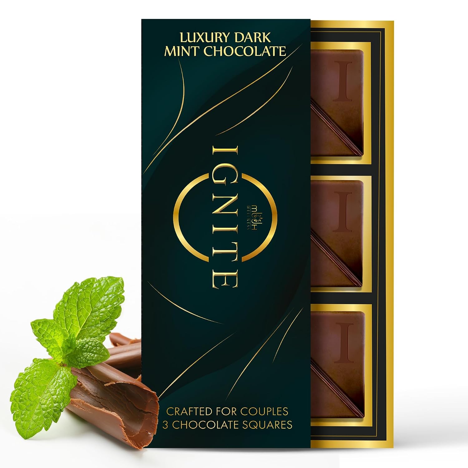 Ignite Dark Choco Mint Squares for Couple, 60% Cacao, His & Hers Chocolate