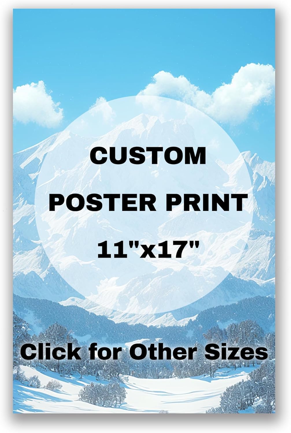 Timisigns-Custom Poster Print-Upload Your Image/Photo, Custom Personalized Photo to Poster Printing,Home/Business Decor Wall Art Printing，11x17IN