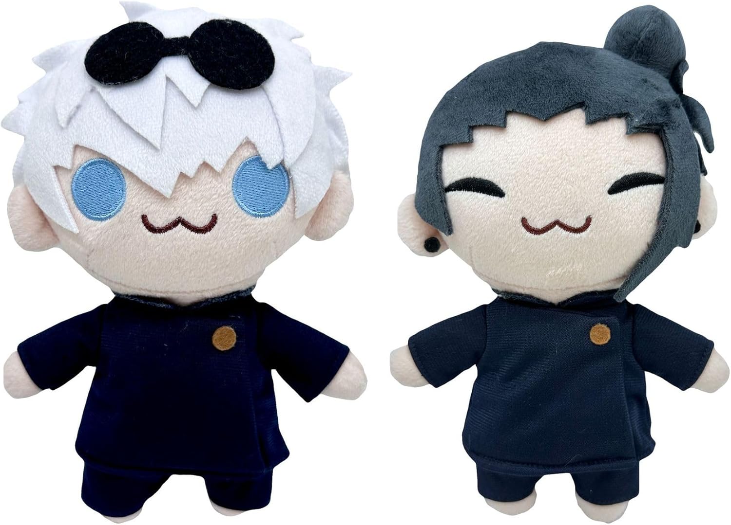 MAIPAI 2pcs Gojo Satoru Plush Toy,22 cm Gojo and Geto Stuffed Animals Toy,Gojo and Geto Plush Doll,Cartoon Gojo Plushies Pillow for Kids Figure Gift