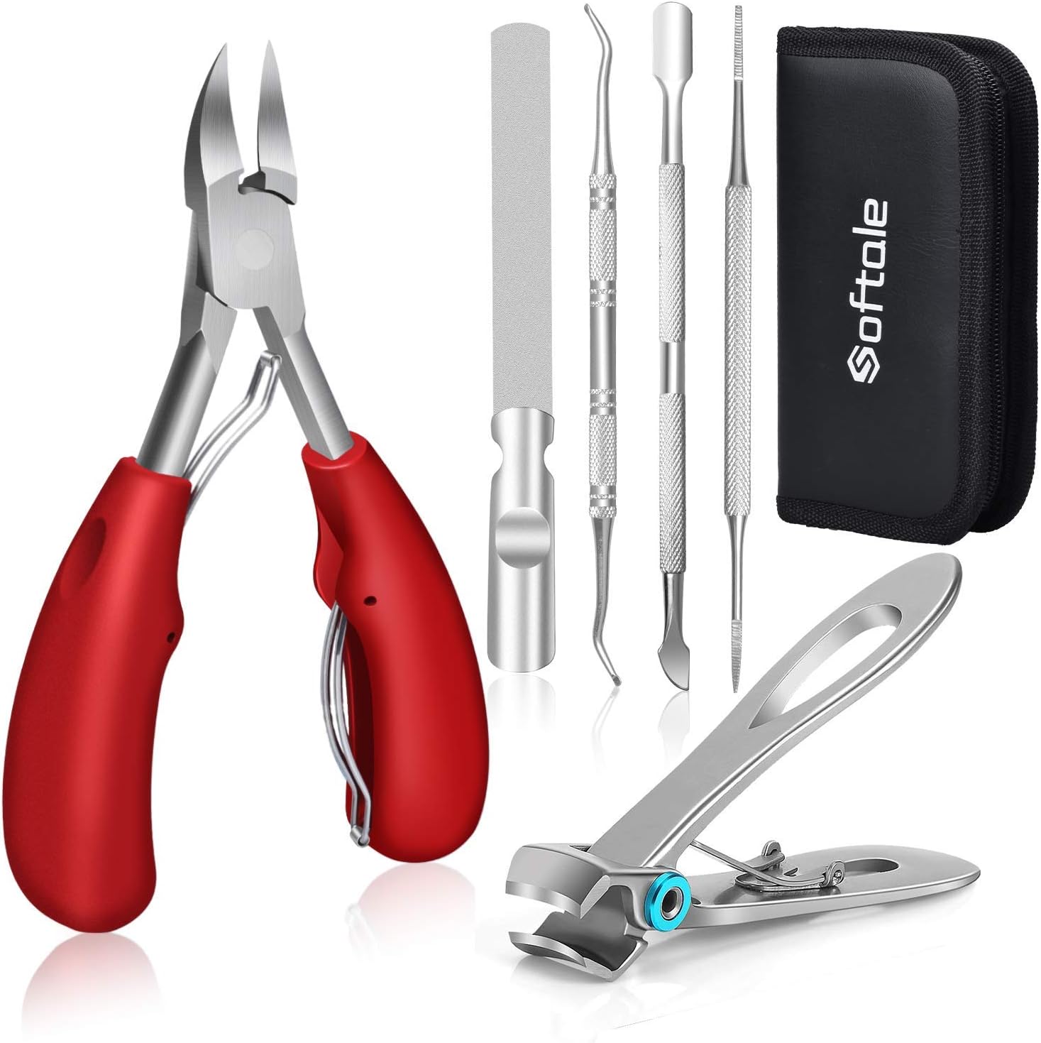 Podiatrist Super Sharp Nail Clippers for Thick & Ingrown Hard Toenail Fingernail. Stainless Steel Clippers Toenail Cutters. Professional Pedicure Tool for Men Women Senior
