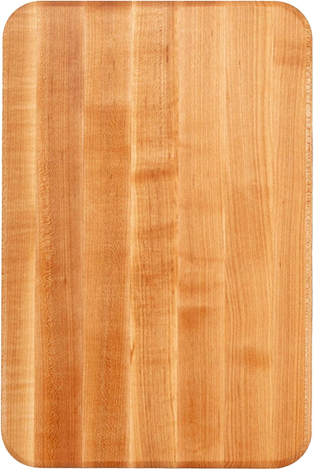 John Boos Chop-N-Slice Series Rectangular Wooden Maple Cutting Board 18”x12” – 1.25” Thick, 8-lb Reversible Butcher Block with Eased Corners, Edge-Grain & Finger Grips – Made in the USA