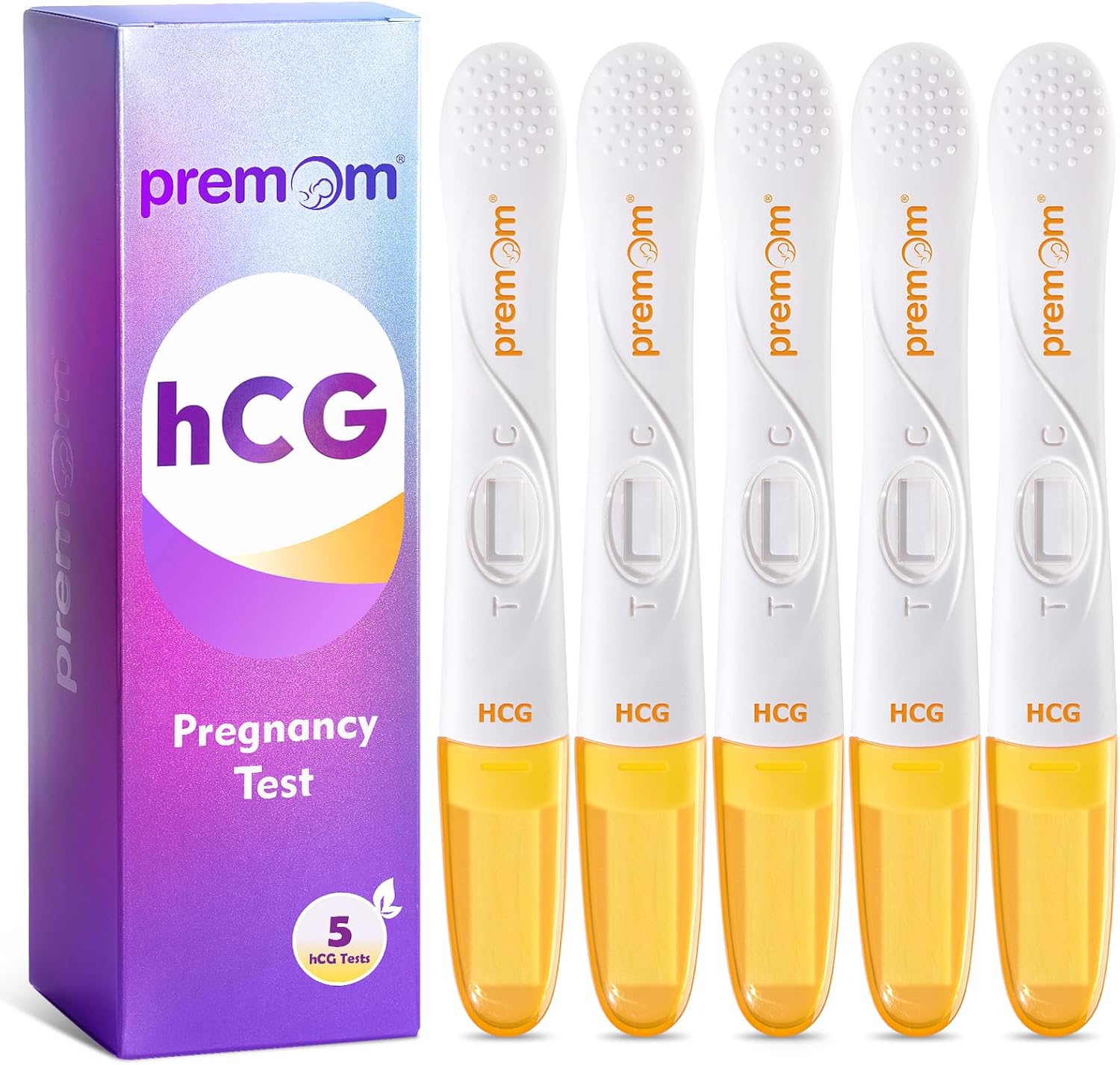 Premom Pregnancy Test Midstream: Early HCG Detection Sticks (AM-5HCG)