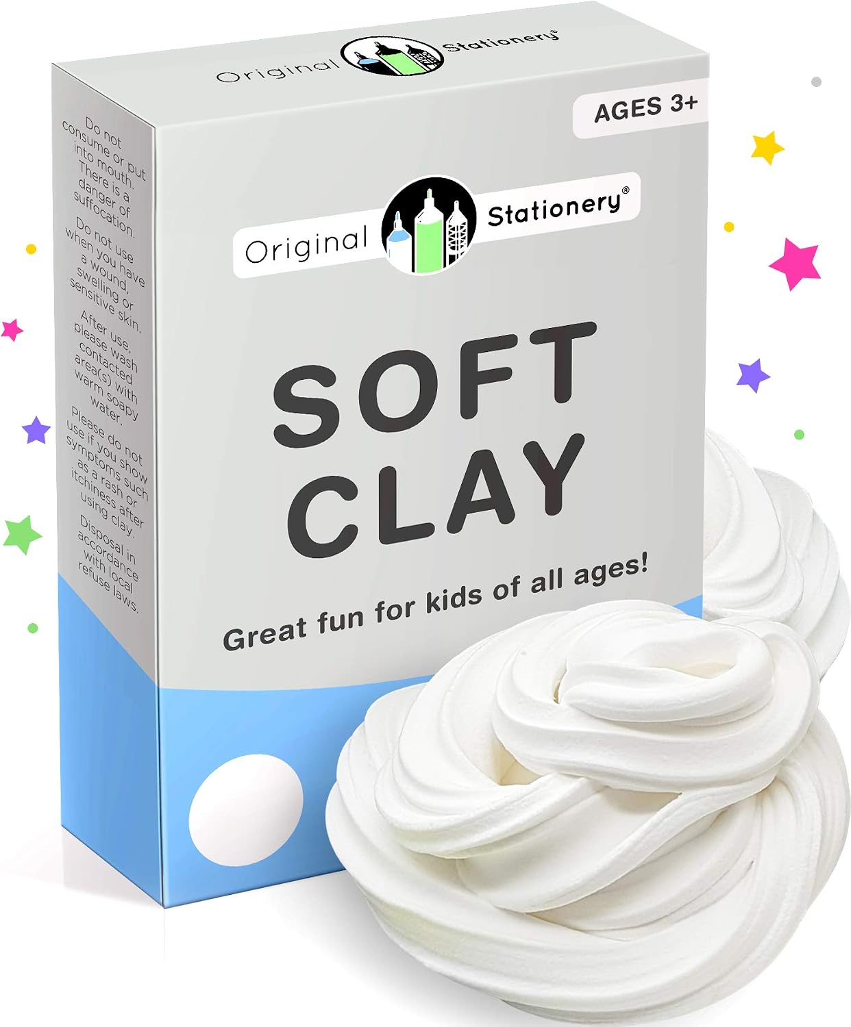 Original Stationery Soft Clay for Slime Making, Versatile Add Ins, Moldable Modeling Clay for Art Craft for Kids, Make Butter Slimes- 230 g/ 8.1 oz