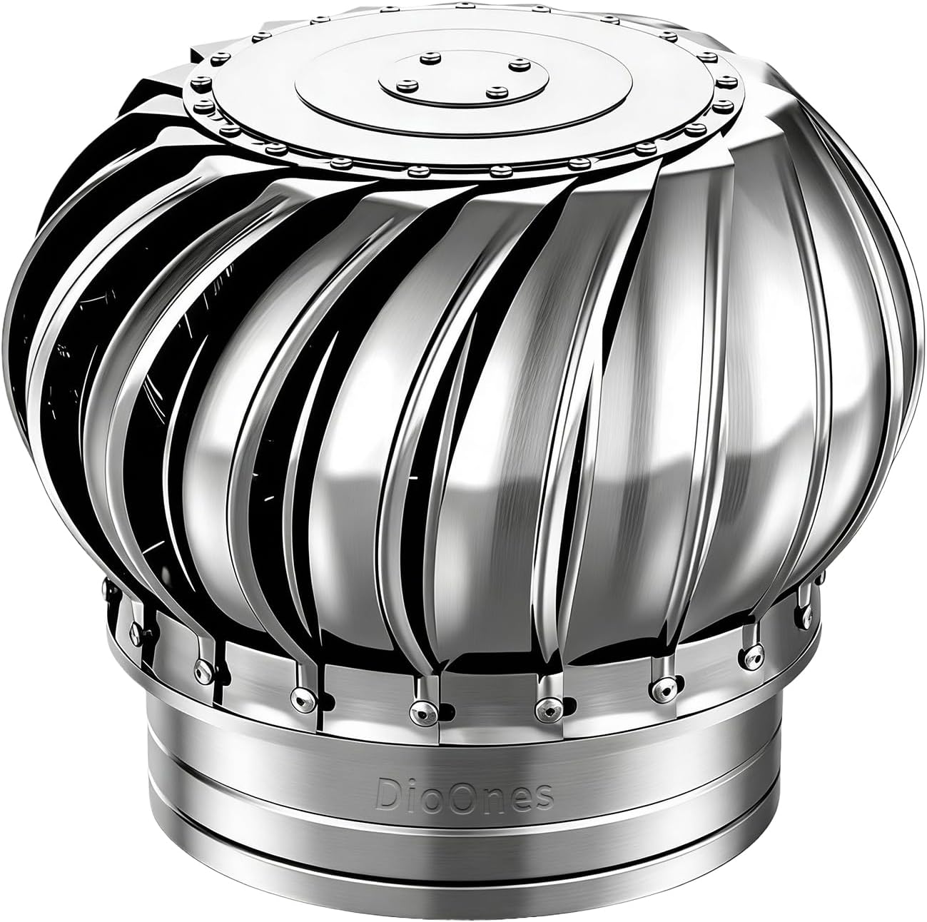 Stainless Steel Turbine Roof Ventilator, 7.9 Inch