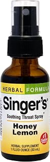 Herbs Etc. Singer's Saving Grace Lemon & Honey - Herbal Remedy Spray Aids Throat Comfort & Health - Soothing Hydrating Throat Support - Throat Relief Spray with Licorice - 1 fl oz (About 75 Servings)