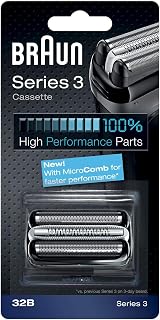 Braun Series 3 Pro Skin Electric Shaver Replacement Head - 32B - Compatible with Electric Razors 3000s, 3010s, 3040s, 3050cc, 3070cc, 3080s, 3090cc