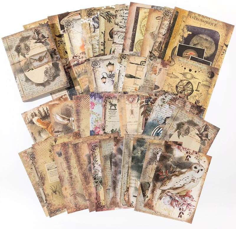 100 pcs of Vintage paper set for Creative Journaling, Junk Journaling, Bullet Journaling, Junk Journal Supplies. Scrapbook Paper.