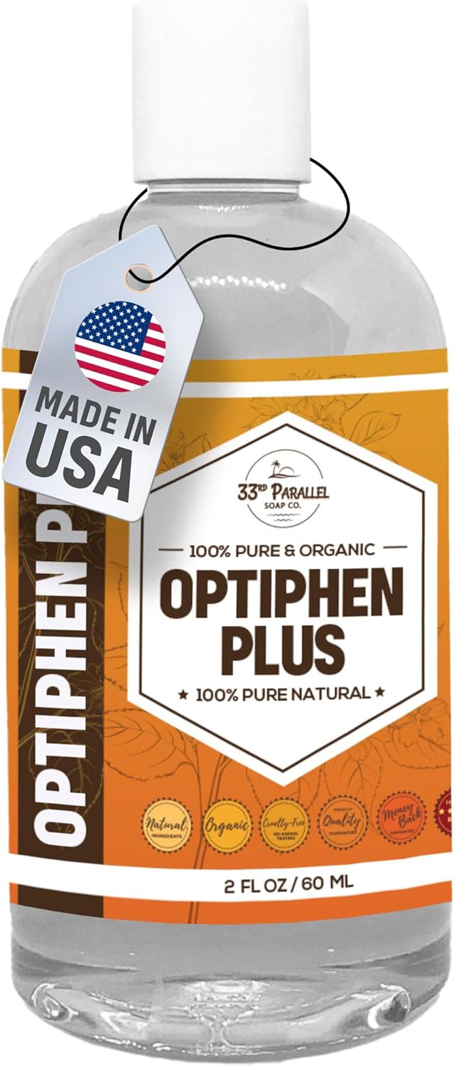 OPTIPHEN Plus Natural Preservative (2 oz) Paraben-Free; Formaldehyde-Free; Water & Oil Soluble | Suitable for Soap Making, Lotions, Conditioners, Creams & More | Keeps Products Fresh/Safe | 2 Ounces