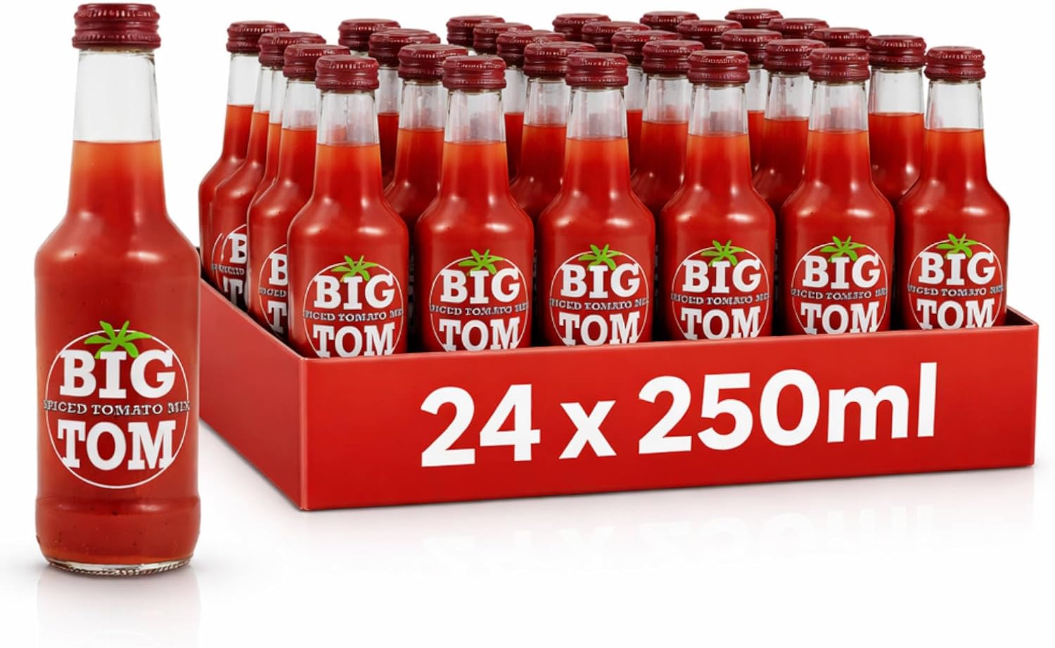 Big Tom Spiced Tomato Juice for Bloody Mary Mix, 250ml, 24 Pack