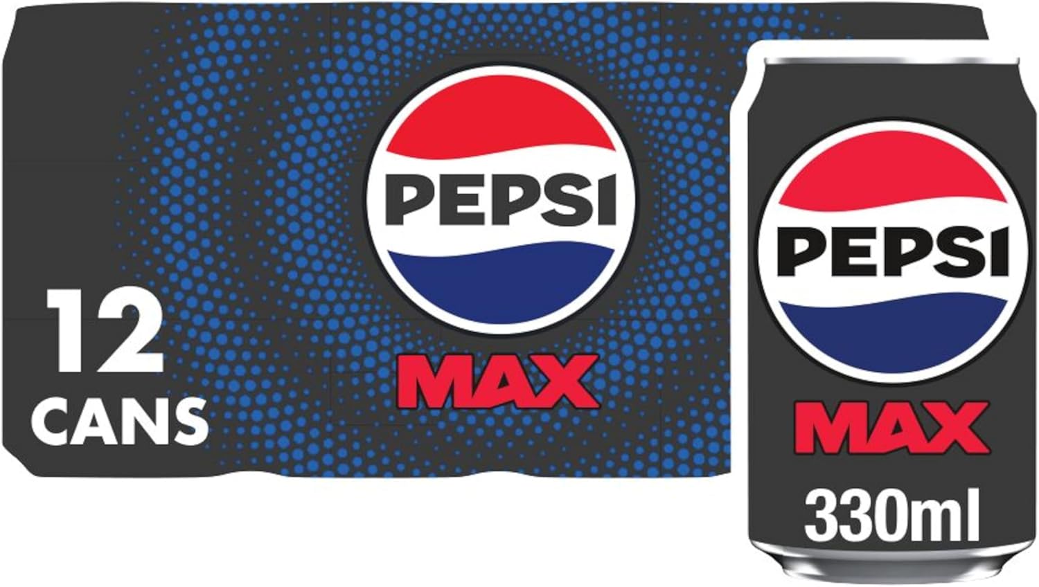 Pepsi Max Cans, 12 x 330ml