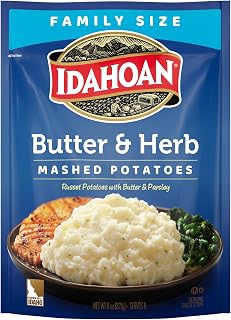 Idahoan Butter & Herb Mashed Potatoes Family Size, 8 oz (Pack of 8)