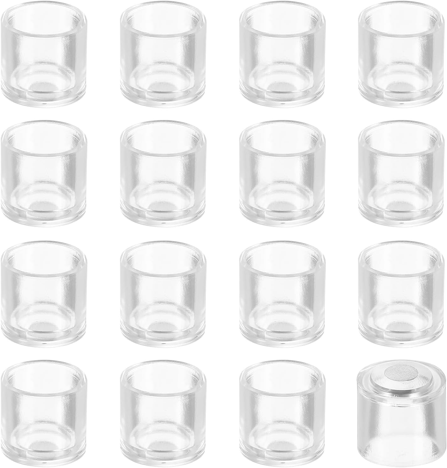 sourcing map 36Pcs Chair Leg Caps, 14mm (5/9 Inch) Non-Marking PVC Chair Leg Tips Non-Slip Chair Leg Floor Protectors Round Table Covers End Caps for Furniture, Transparent