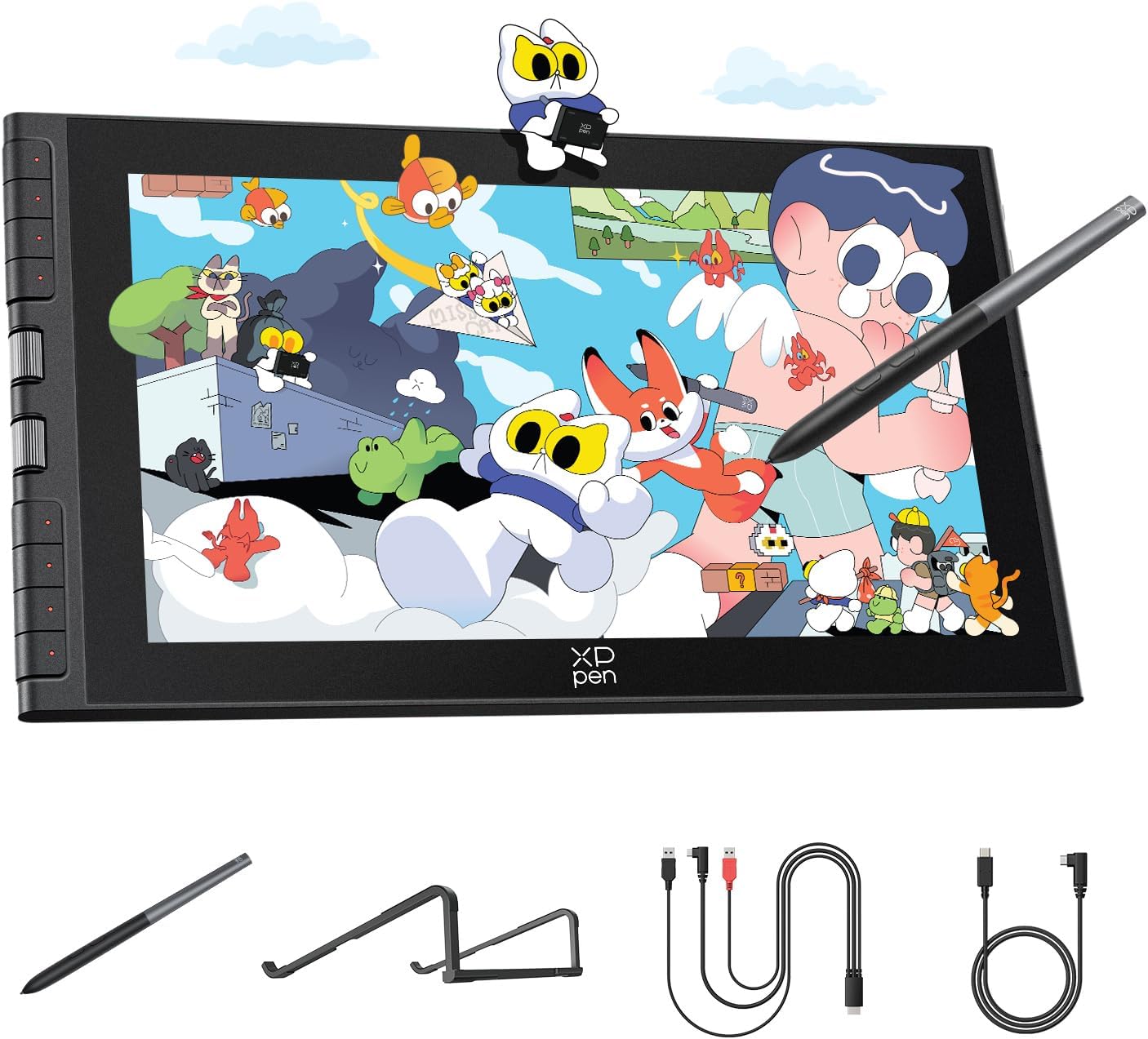XPPen Artist 12 3rd 11.9" Drawing Tablet with Screen, 16K, X4 Pen, AG Glass