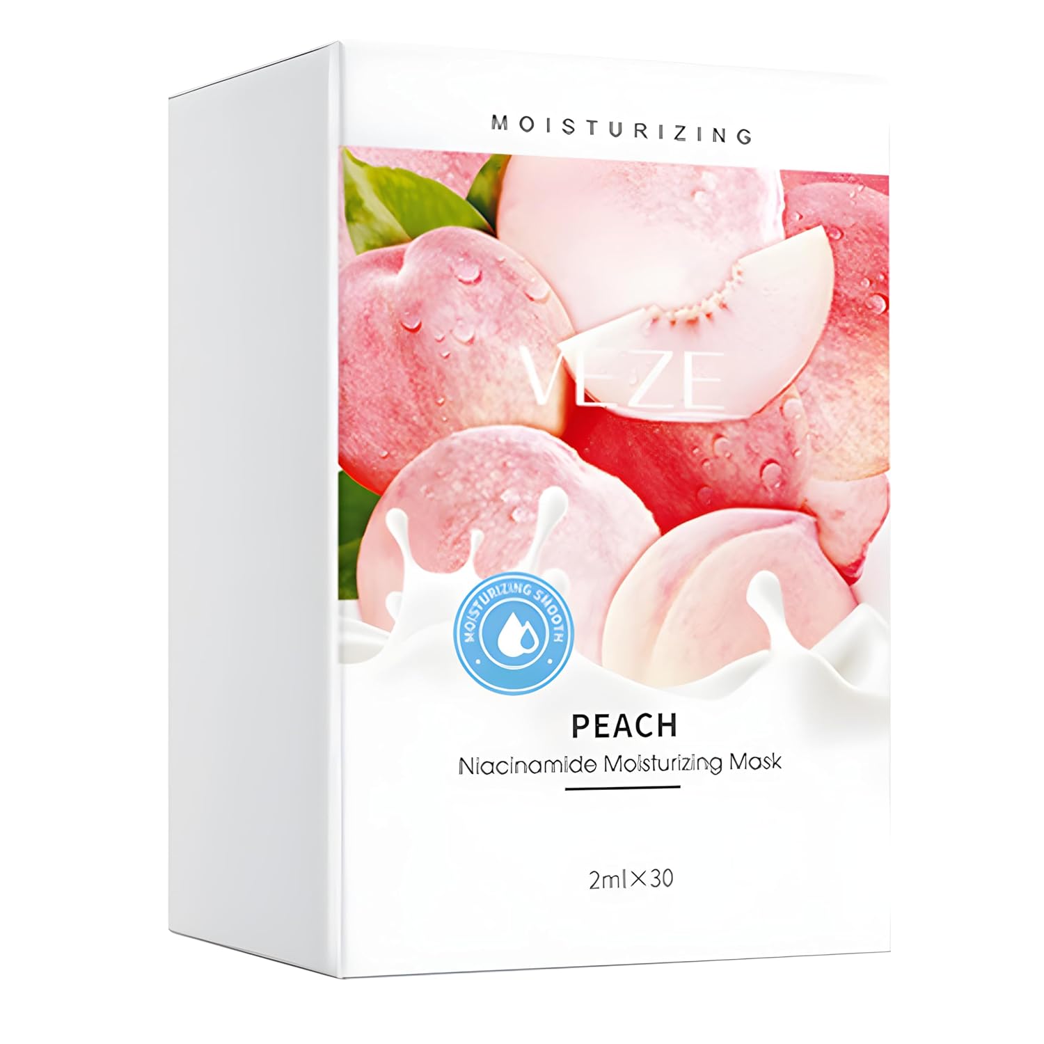 VENZEN Moisturizing Smooth Niacinamide Peach Extract Face Mask Hydration Facial Skin Care Oil Control 2ml x 30pcs