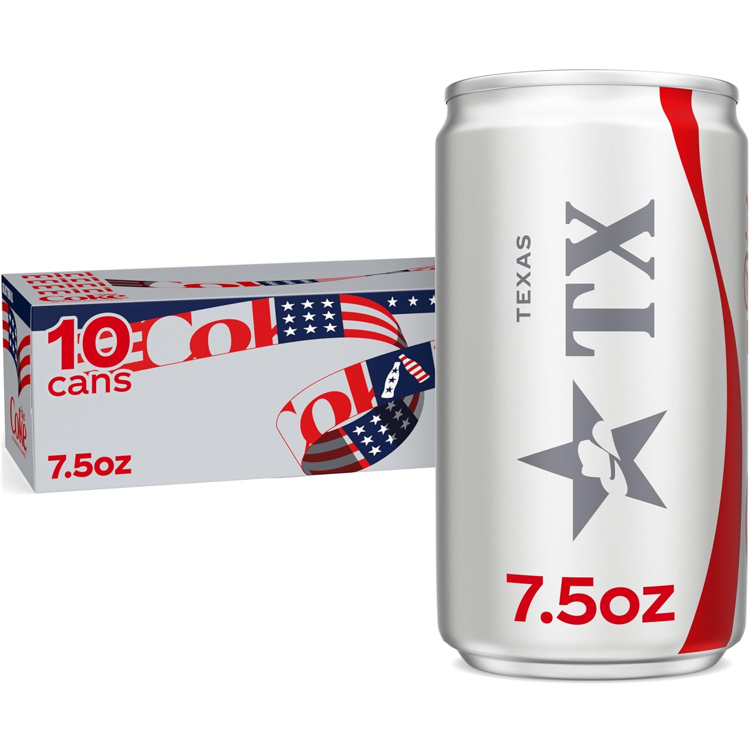 Diet Coke Soda Soft Drink Fridge Pack Mini Cans, 7.5 fl oz, 10 Pack | Carbonated cola with no sugar and no calories, 28 mg of caffeine per can