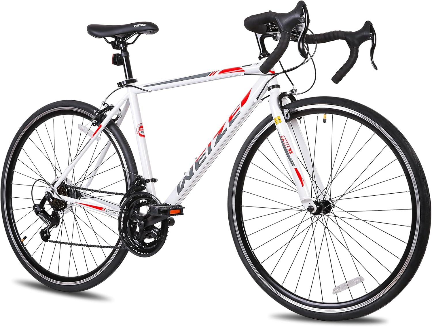 WEIZE Road Bike, 700C Wheel City Commuter Bicycle, Shimano 14 Speed Drop Bar, Racing Adult Bike with Caliper Brakes, High-Carbon Steel Hybrid Bikes, Urban Adult Bicycle for Men and Women
