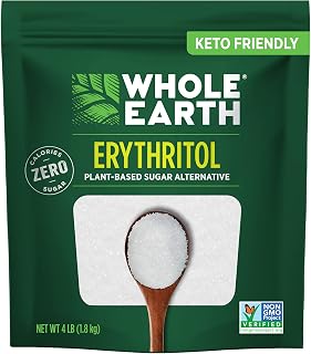 WHOLE EARTH 100% Erythritol Zero Calorie Plant-Based Sugar Alternative, 4 Pound Pouch (Packaging May Vary )