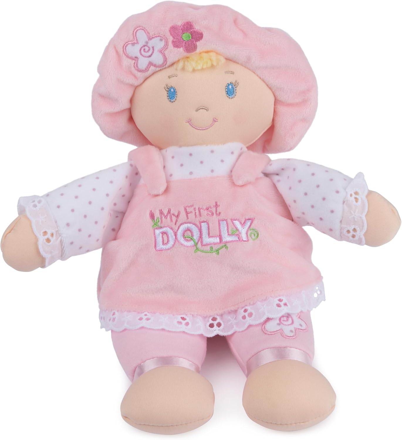 GUND Baby My First Dolly, Plush Doll for Babies and Toddlers, Pink/White, 13”